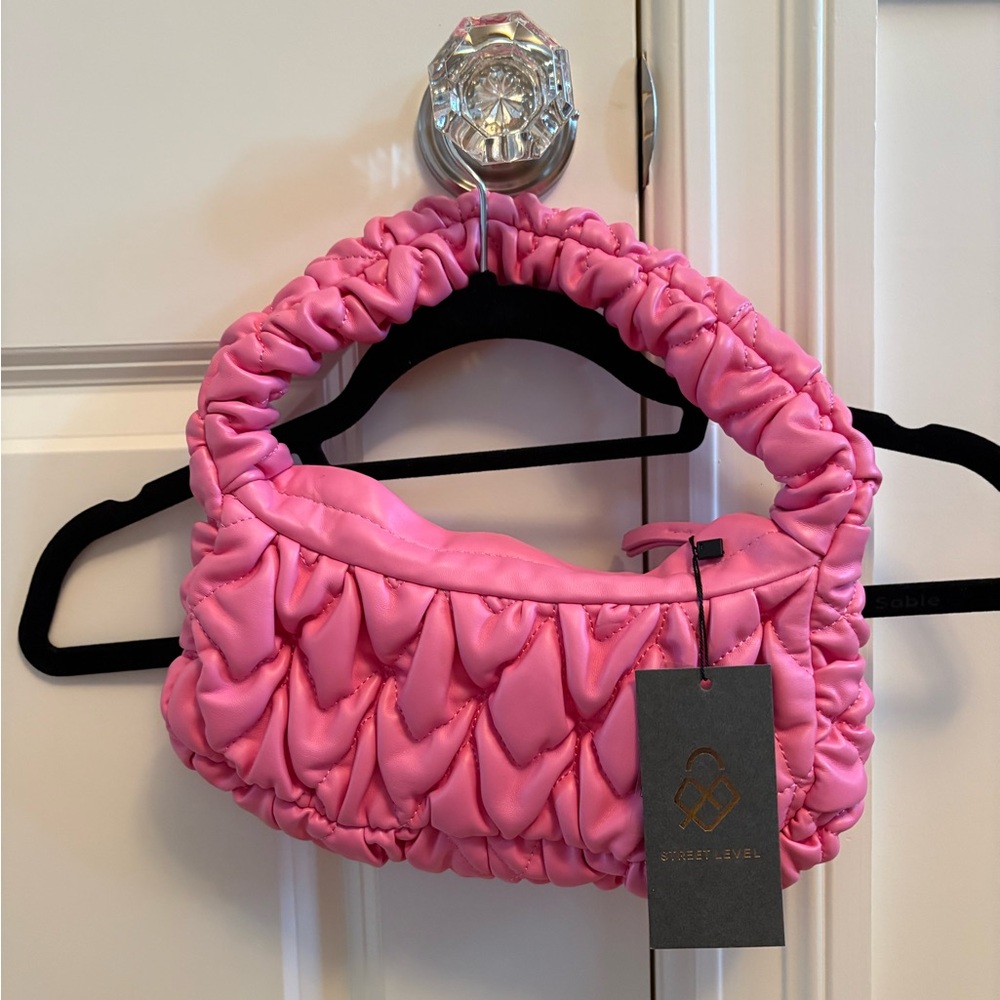 Street Level Vibrant Pink Quilted Bag